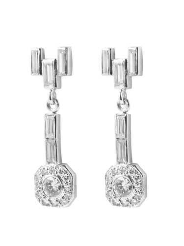 Boucles d'oreilles Boucles d'oreilles en or blanc et diamants 58 Facettes