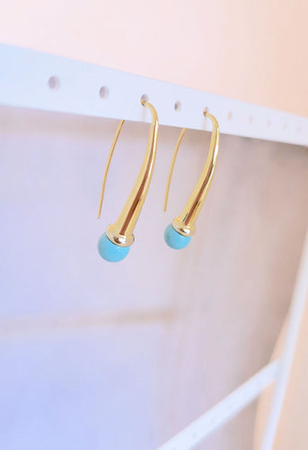 Boucles d'oreilles Boucles d'oreilles pendantes Turquoise 58 Facettes AA 1482