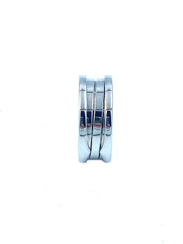 Bague 52 BVLGARI. Collection BZERO1, bague or blanc 18K 58 Facettes
