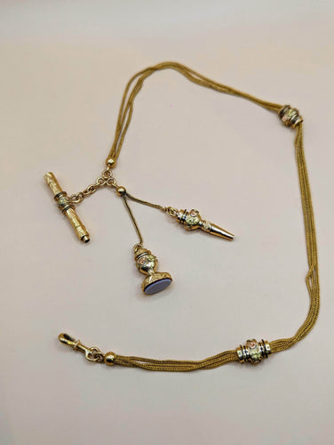 Collier Chaîne giletière en or 58 Facettes