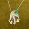 Pendentif Pendentif Broche Or blanc Platine Emeraude Diamants 58 Facettes BRCH-PD-PWGDEM