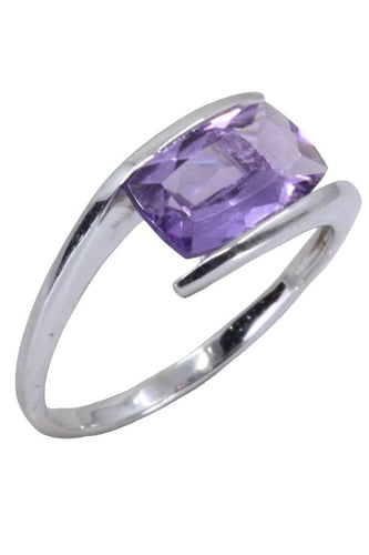 Bague 54 BAGUE MODERNE AMÉTHYSTE 58 Facettes 060101