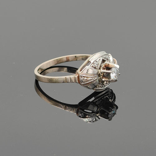 Bague 54 Bague Art Déco diamant 58 Facettes