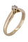 Bague 52 Solitaire or blanc, diamant 0.10 carat 58 Facettes 079751