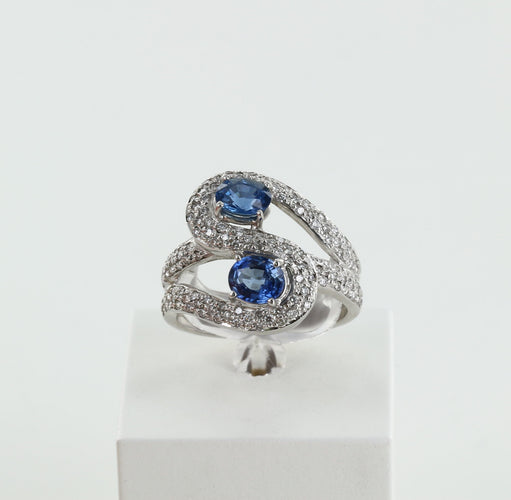 Bague 58 Bague Toi & Moi saphirs et diamants 58 Facettes