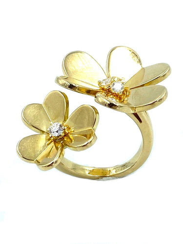 Bague Bague Van Cleef & Arpels "Entre les doigts Frivole" or jaune et diamants 58 Facettes