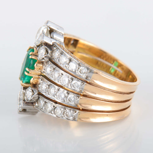 Bague 55 Bague Emeraude Diamants 58 Facettes 8392