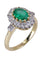 Bague 56 Bague Pompadour Or Platine Emeraude Diamants 58 Facettes 076821