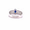 Bague 54 Bague Or blanc Saphir poire Diamants 58 Facettes