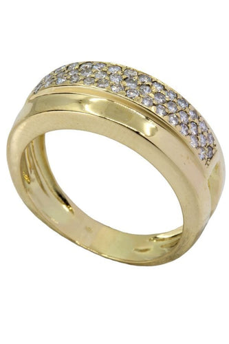 Bague 53.5 BAGUE PAVAGE DIAMANTS 58 Facettes 049251