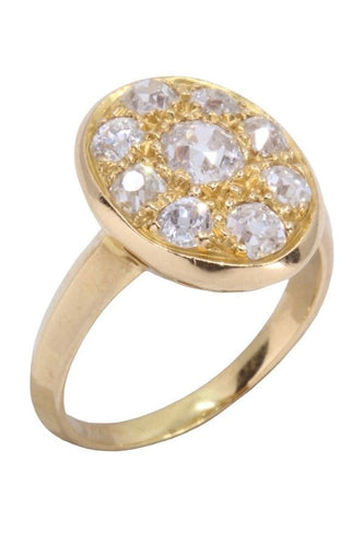 Bague 55 BAGUE ANCIENNE PAVAGE DIAMANTS 58 Facettes 066341
