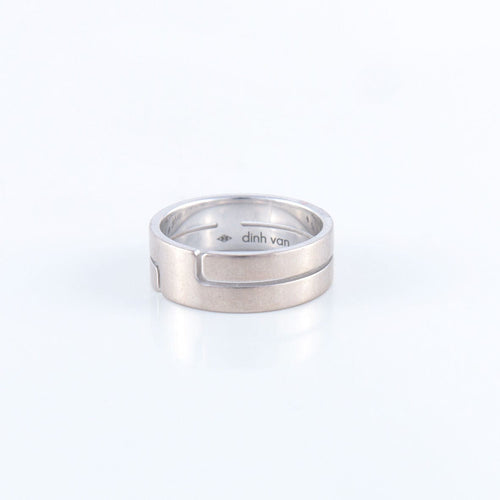 Bague 57 Bague Dinh Van Seventies moyen modèle en Or blanc 58 Facettes