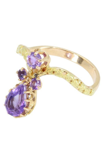 Bague BAGUE ANCIENNE AMÉTHYSTES 58 Facettes 050151