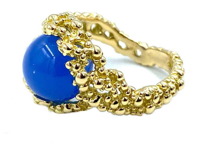 Bague GILBERT ALBERT. Bague or jaune et billes interchangeables 58 Facettes