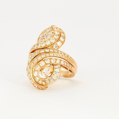 Bague 53 Bague or jaune Diamants 58 Facettes