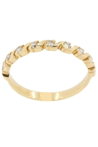 Bague DEMI-ALLIANCE DIAMANTS 58 Facettes 042331