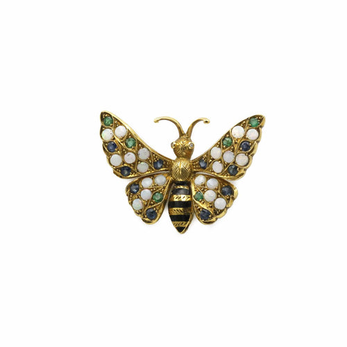 Broche Broche opales saphirs émeraudes 58 Facettes 230256R
