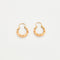Boucles d'oreilles Petites créoles or rose 58 Facettes