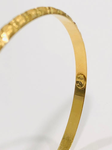 Bracelet Bracelet jonc ciselé or jaune 58 Facettes