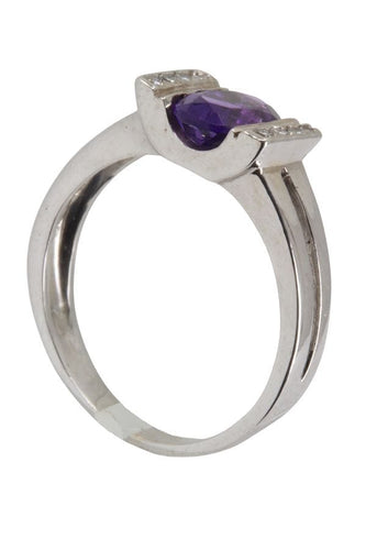 Bague 56 Bague améthyste et diamants 58 Facettes 20041