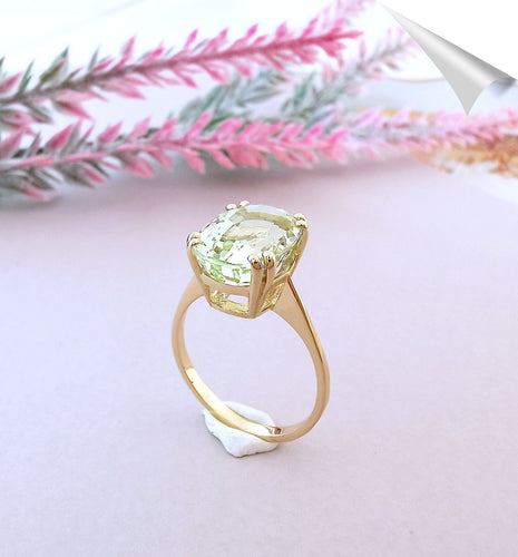 Bague Bague Béryl vert Or Jaune 58 Facettes AA 1516