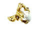Bague GILBERT ALBERT. Bague or jaune, perle et diamants 58 Facettes