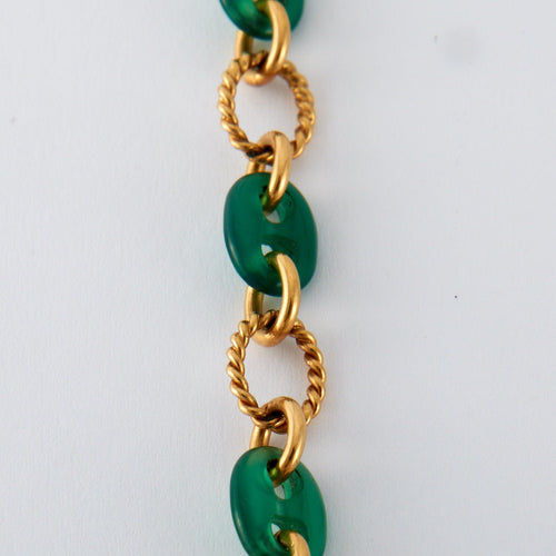 Collier BOUCHERON - Sautoir Chrysoprase et or jaune 58 Facettes