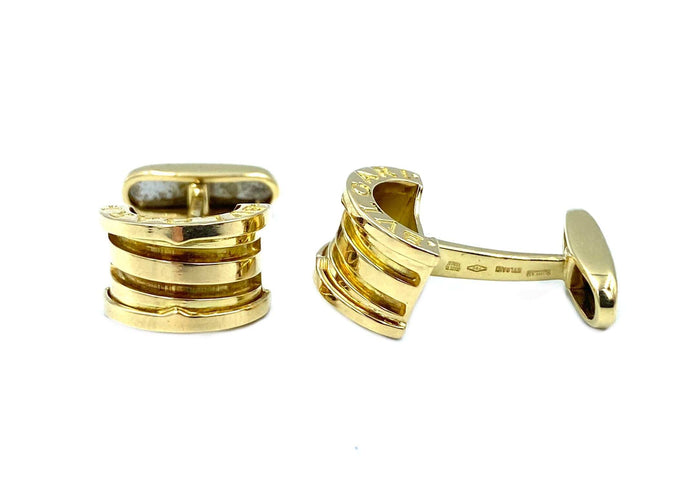 Boutons de manchette BVLGARI. Collection BZero1, boutons de manchette or jaune 58 Facettes