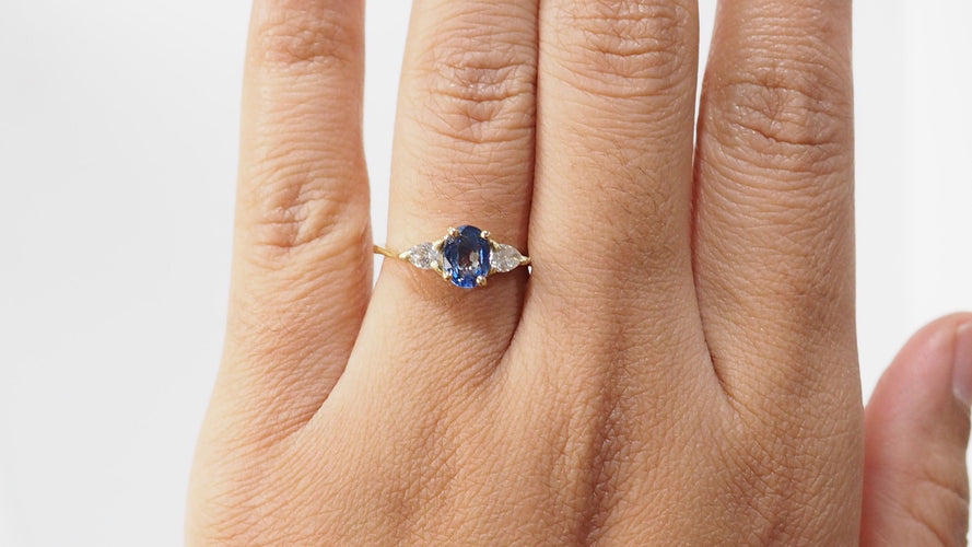 Bague 54 Bague Saphir 1.06ct Diamants 58 Facettes 27971