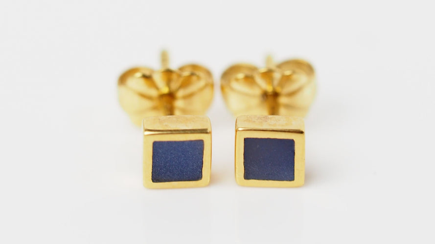 Boucles d'oreilles CLOZEAU - Boucles d'oreilles Or Résine bleue 58 Facettes clozeau