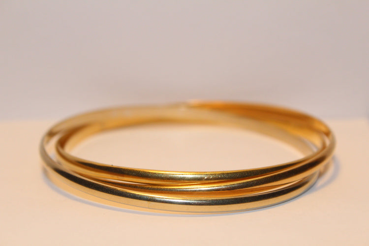 Bracelet Bracelet Jonc trois ors 58 Facettes 10814