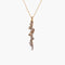 Collier Collier or jaune, diamants bruns et blancs 58 Facettes P1L14