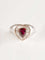 Bague 54 Bague Coeur rubis et diamants 58 Facettes
