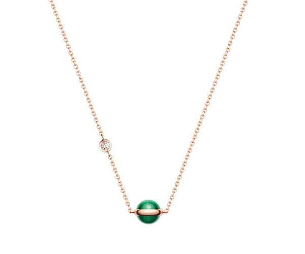 Pendentif PIAGET - Pendentif Possession Or rose Diamant Malachite 58 Facettes G33PB300