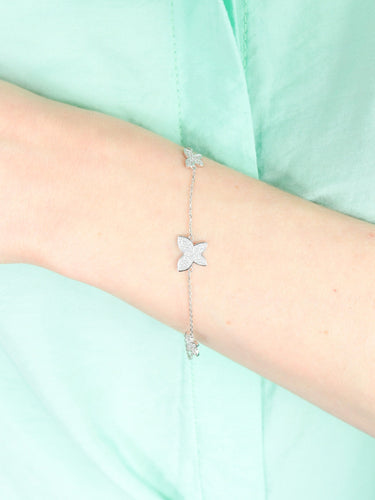 Bracelet BRACELET "PAPILLON" OR BLANC 58 Facettes BR1555W