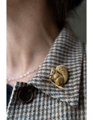 Broche Broche HERMES écureuil 58 Facettes