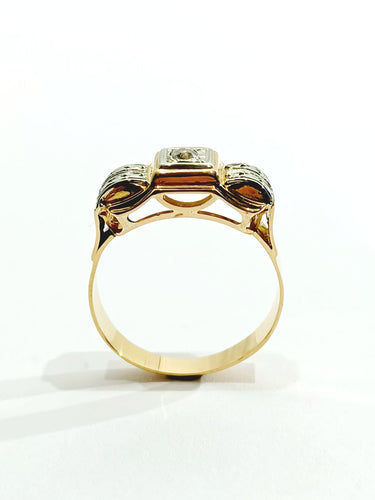 Bague 54 Bague Tank Or Diamants 58 Facettes 3142/1