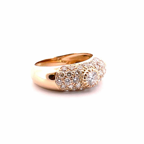 Bague Bague jonc en Or jaune & Diamants 58 Facettes