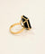 Bague Bague tourmaline verte en or jaune 58 Facettes