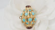 Pendentif Pendentif Or jaune Turquoises 58 Facettes 32334