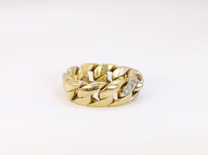 Bague Bague gourmette vintage Pomellato en or et diamants 58 Facettes