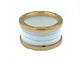 Bague 54 BVLGARI. Collection BZero 1, alliance or rose 18K et céramique 58 Facettes