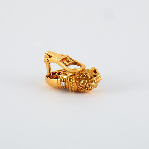 Boucles d'oreilles ZOLOTAS - Clips d'oreilles Chimères Or et Diamants 58 Facettes