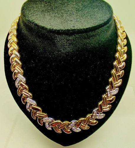 Collier Collier 2 ors Diamants 58 Facettes AB238