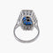 Bague Bague style Art Déco diamants et saphirs de synthèse 58 Facettes