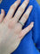 Bague 51 Demi-alliance or blanc diamants 58 Facettes 079291