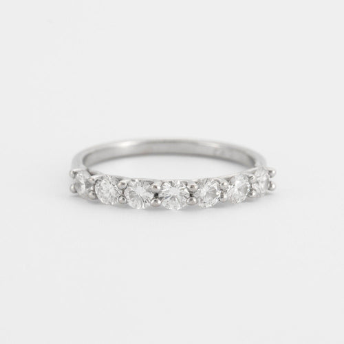 Bague 54.5 Demie alliance 7 Diamants 0.70ct 58 Facettes EL2-112