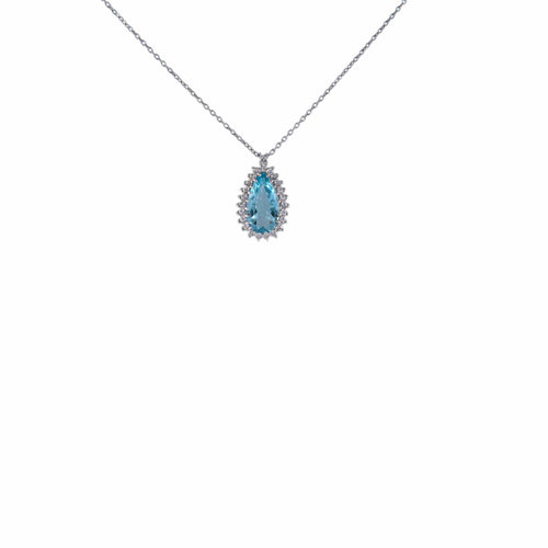 Collier Collier Pendentif Aigue-marine 58 Facettes
