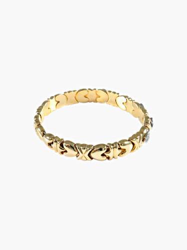 Bracelet Bracelet Coeurs Or Jaune Diamants 58 Facettes