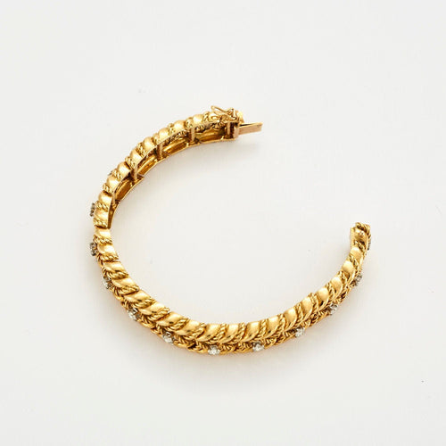 Bracelet Bracelet or jaune et diamants 58 Facettes